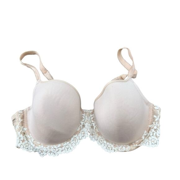 Wacoal Embace Lace Contour Bra Embrace Lace Bra in Sand Underwire Support 34B - Picture 2 of 5